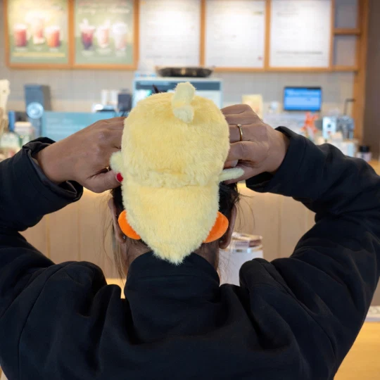 Cute Duck Plush Hair Clip