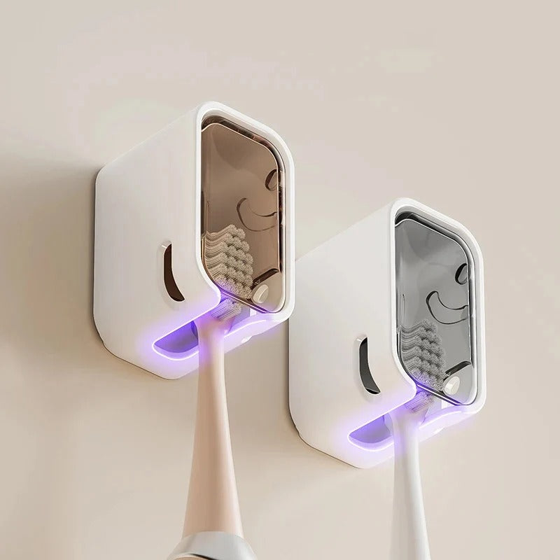 Self Adhesive Dust-proof Toothbrush Holder (4Pcs)
