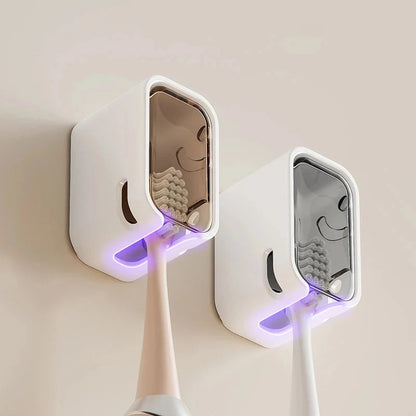 Self Adhesive Dust-proof Toothbrush Holder (4Pcs)