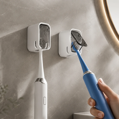 Self Adhesive Dust-proof Toothbrush Holder (4Pcs)