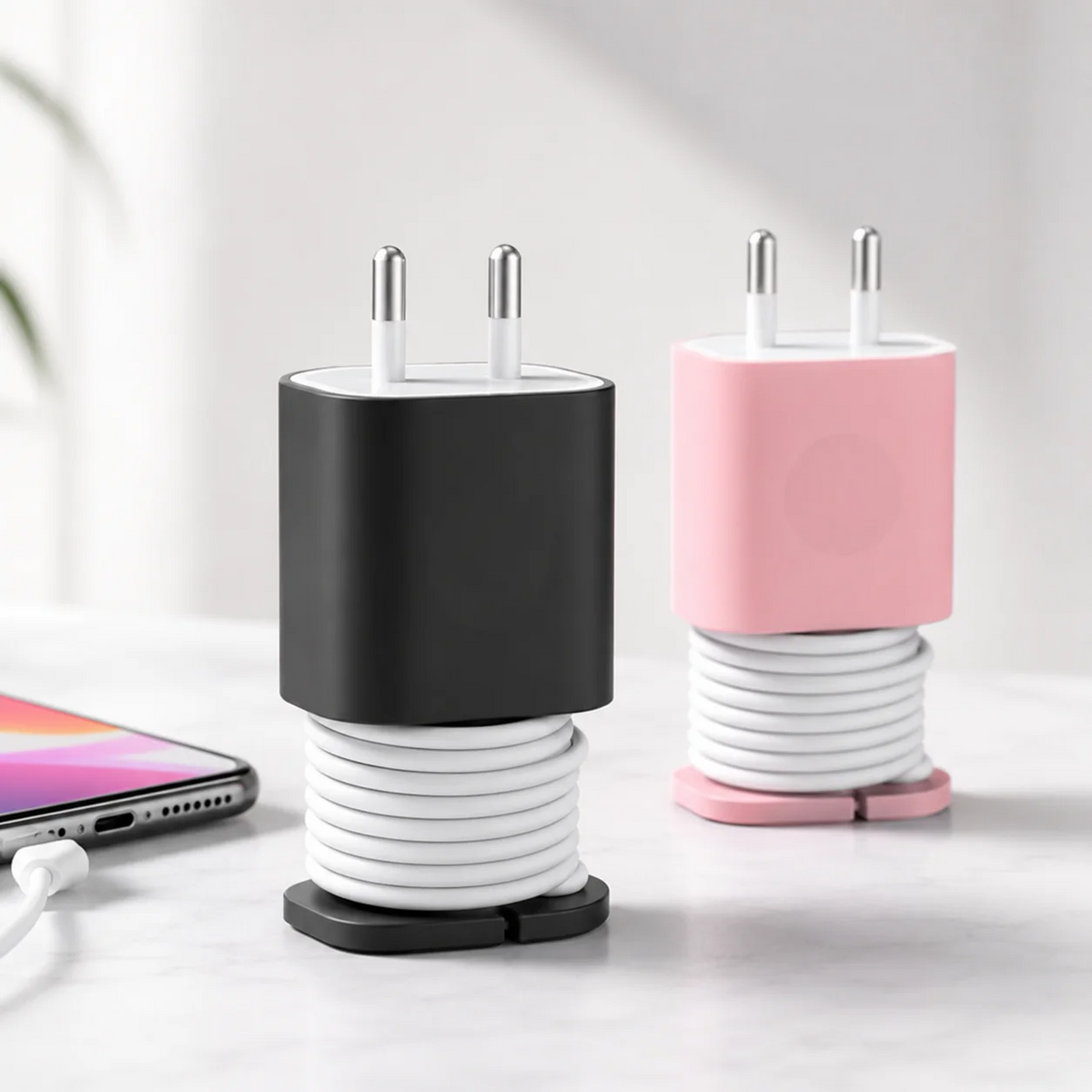 2-in-1 iPhone Charger Protector & Cable Winder
