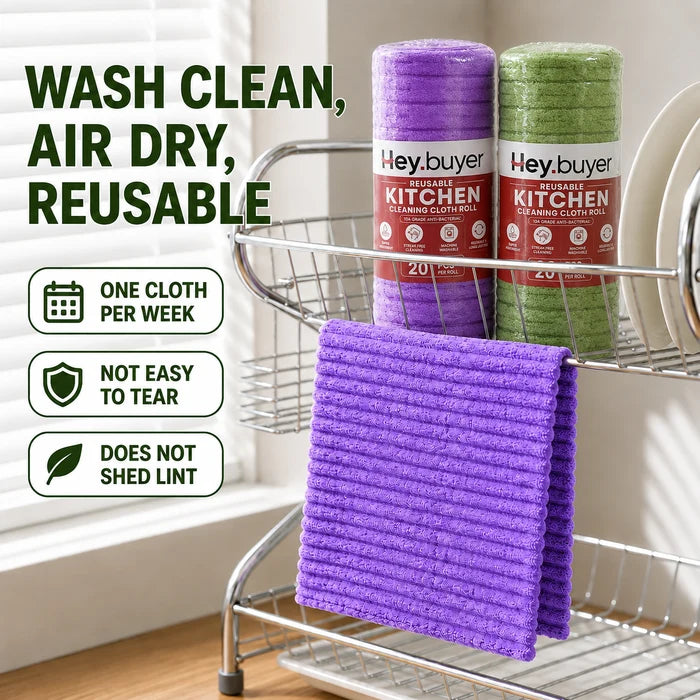 Reusable Kitchen Cleaning Cloth Roll