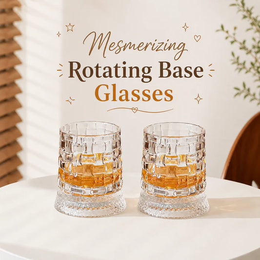 Mesmerizing Rotating Base Glasses