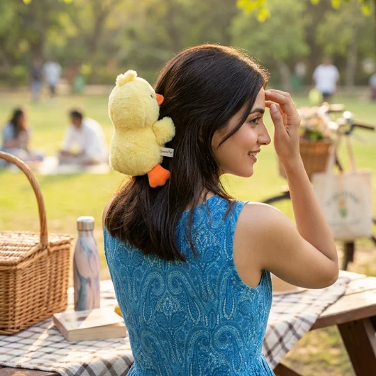 Cute Duck Plush Hair Clip