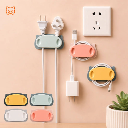 Plug Holder Clips with Self-Adhesive Pad