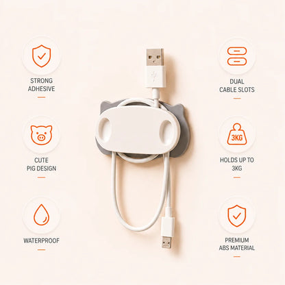 Plug Holder Clips with Self-Adhesive Pad