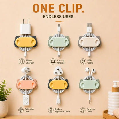 Plug Holder Clips with Self-Adhesive Pad